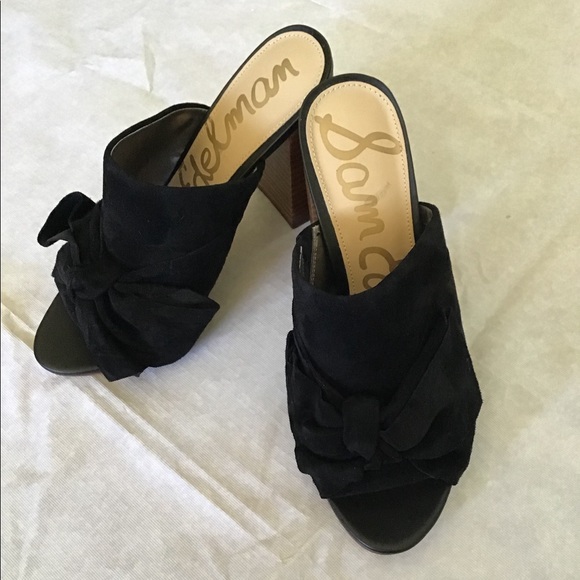 🔥SOLD OUT!🔥 SAM EDELMAN peep toe suede mules - Picture 4 of 8